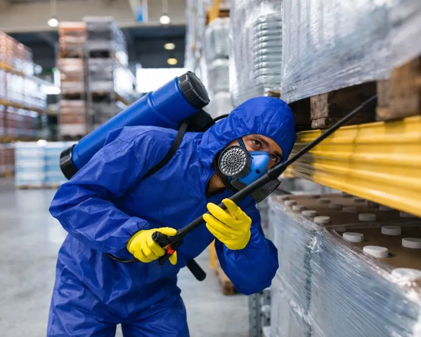 Bye Bye Bugs LA - Professional pest control exterminator illustration providing residential and commercial services in Los Angeles.