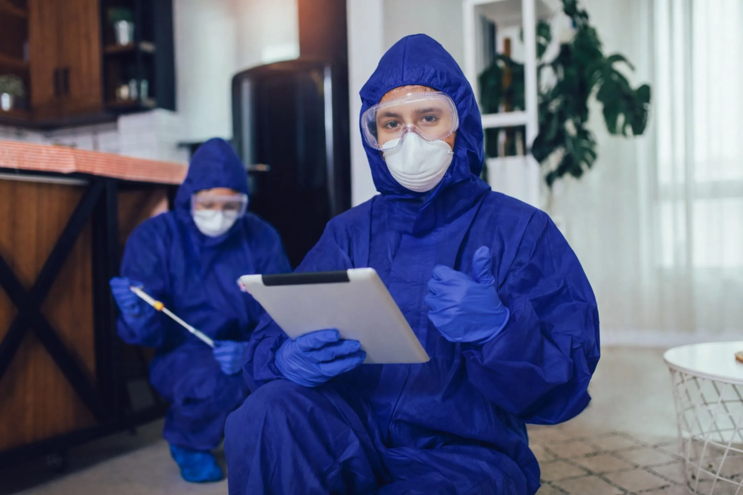 Professional pest control team from Bye Bye Bugs LA providing comprehensive treatment for apartment complexes and multi-family housing units in Los Angeles.