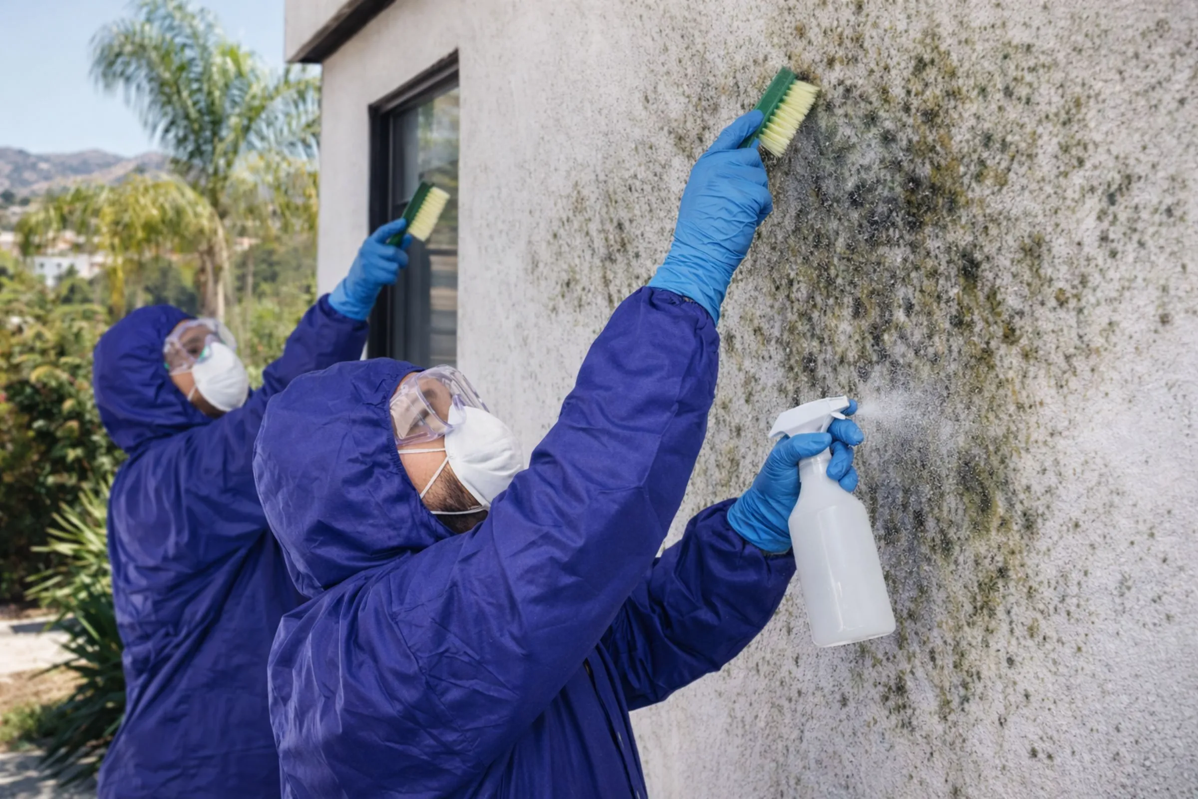 A small mouse captured during a residential service, often a result of poor attic sealing.